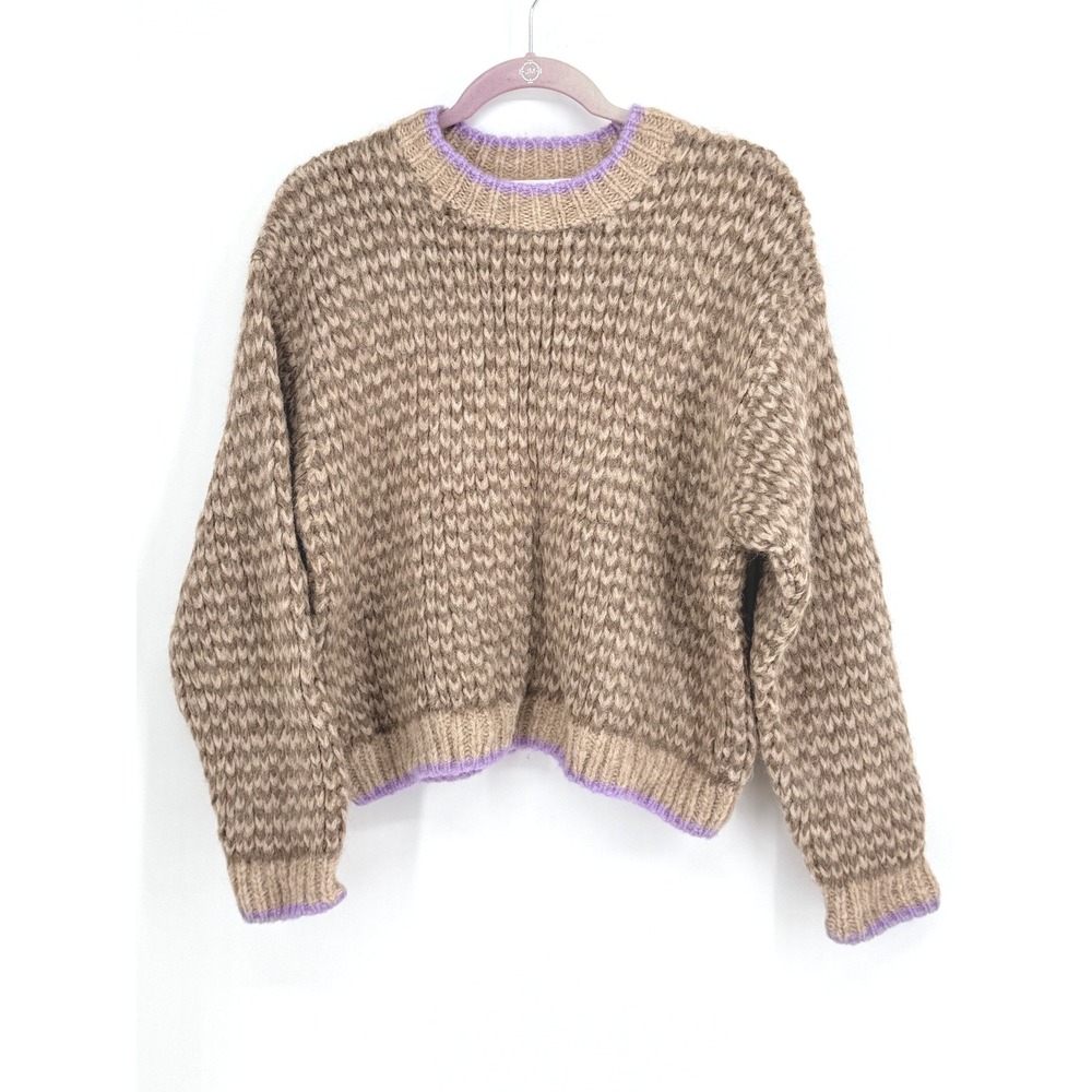 Xirena Women Alpaca Wool Chunky Knit Sweater Boho Coastal Old Money Size S